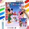 Mickey Minnie Mouse Winter Snowman Oil Painting Digital Painting Art Kit Handmade Diy Gifts Home Decorations