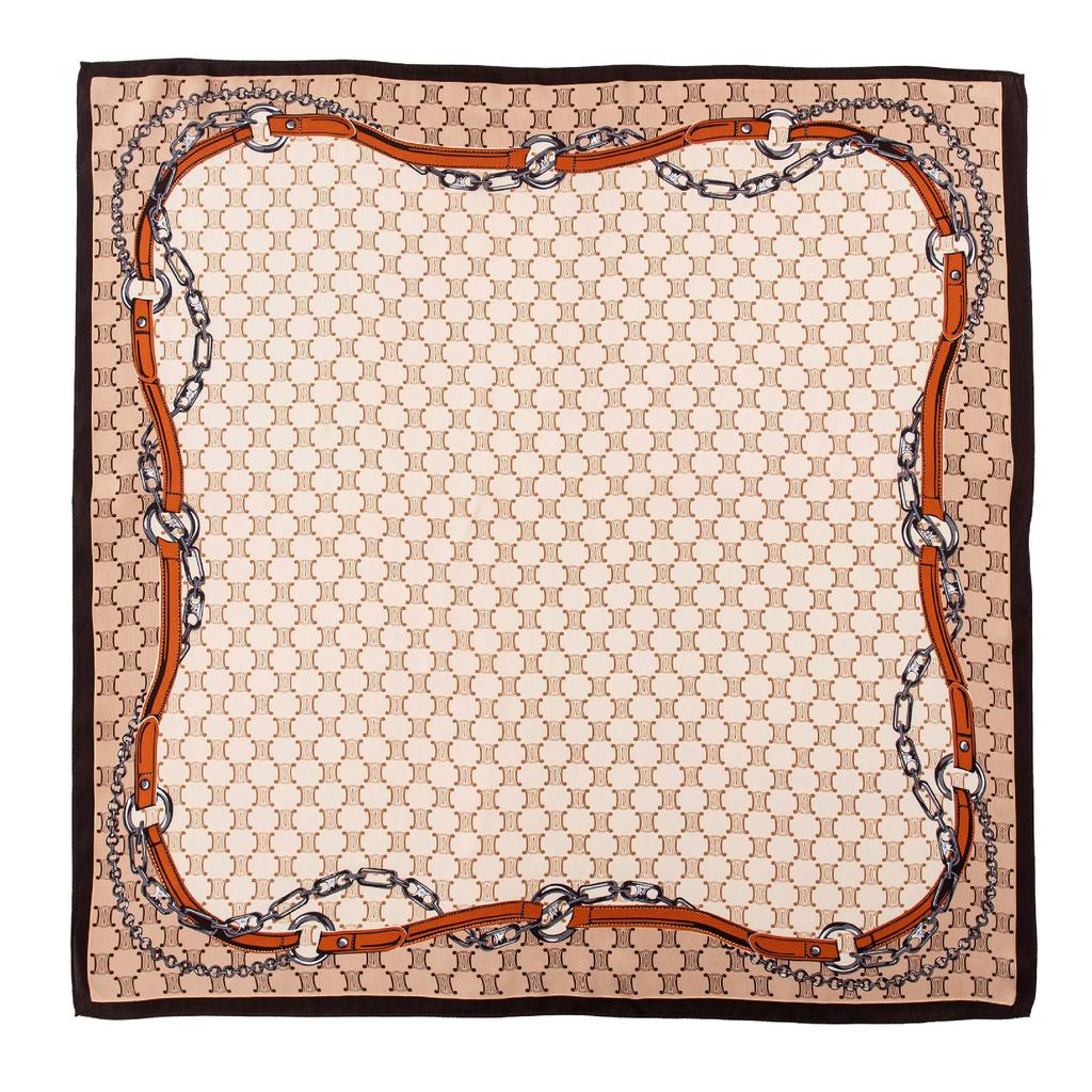 Mulberry silk scarf  new retro winter beautiful ginkgo printing four seasons shawl sunscreen dual-purpose