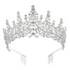 VOCOSTE Crystal Tiara Elegant Princess Crown with for and Hair 1 Silver for Women Crown, Comb, Weddings, Birthdays, Accessories, Piece, Tone,