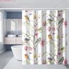 1pc Flower Branch Bird Print Shower Curtain Hooks Polyester -   With Hooks Waterproof Mildew Proof Easy Install Washable