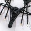 Hot-Selling Mesh Lace Patchwork Lingerie Set: Sexy See-Through Push-Up Four-Piece for Women