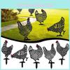 Art Chicken Statues Backyard Lawn Stakes Hen Yard Decor Garden Ornament Decor