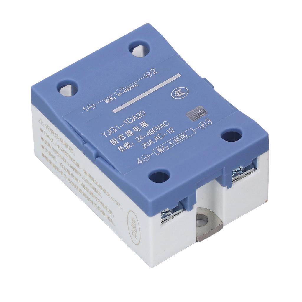 Solid State Relay Single Phase 20A DC3?32V to AC24?480V Contactless Solid State Relay for