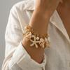 Bohemian Starfish Conch Shell Charm Bracelet for Women Gold Color Chain Pearl Tassel Bracelet Summer Beach Jewelry Vacation Gift