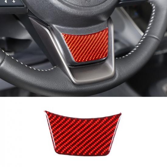 Red Carbon Fiber Steering Wheel Trim Sticker For Subaru Crosstrek 2024+