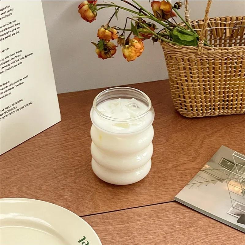 350ML Transparent Glass Cup High Borosilicate Heat-resistant Caterpillar Shape Drinking Glasses Coffee Mug Beer Juice Milk Cups