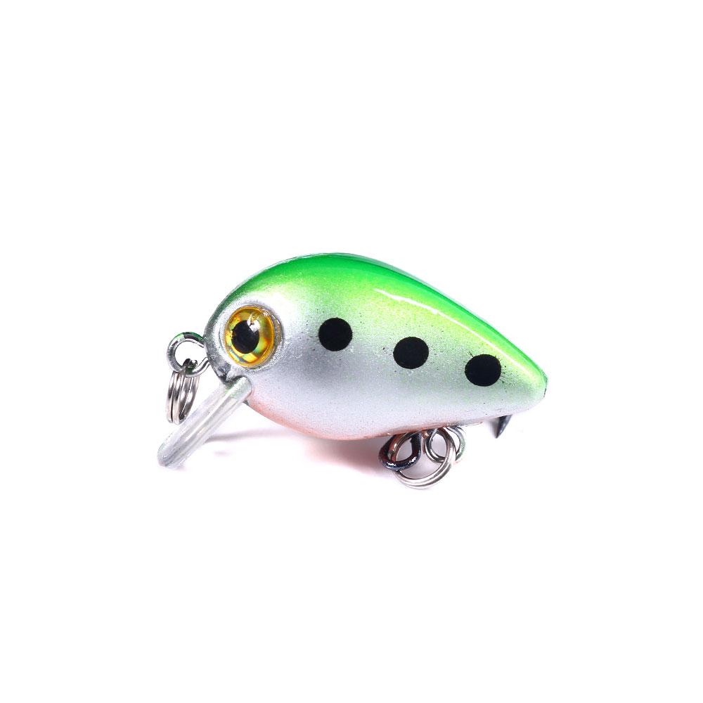 1 Stück HENGJIA 1,6 g/3 cm Mini-Kurbelköder, Schwimmköder für den Flusssee