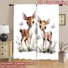 2D Flat Photography Backdrop Party Backdrop Deer and Pink Butterflies 100% Polyester Anniversary for Suitable for Outdoor