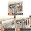 Aluminum Alloy Kitchen Wall Mount Rack With Hooks For Utensils And Cookware Storage