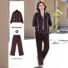 Mom's 2026 Stylish Spring & Autumn Sportswear: Korean-Style Middle-Aged Women's Jacket & Top Two-Piece Set