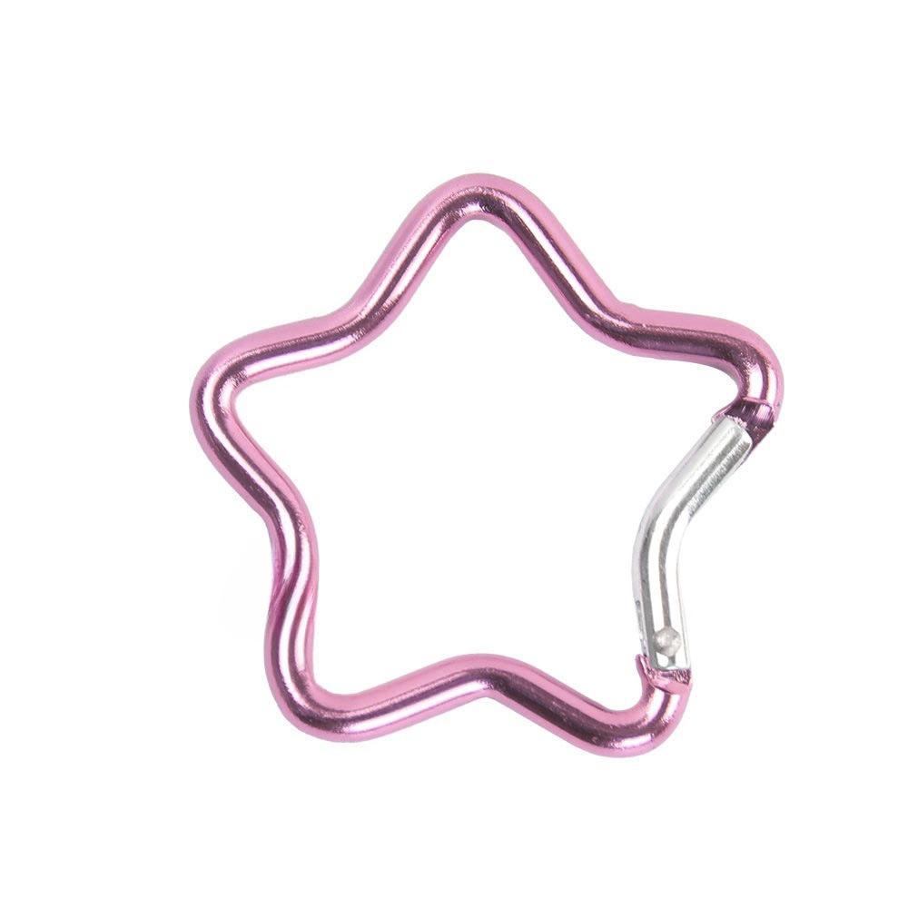 2pcs Aluminum Alloy Hanging Buckles  Five-pointed Star Climbing Buckles  Quick-hanging Keychains  Safety Buckles Backpack Buckles  in Various Colors