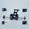 Rear Axle with Brackets Black Assembly Metal for DIY Builders,