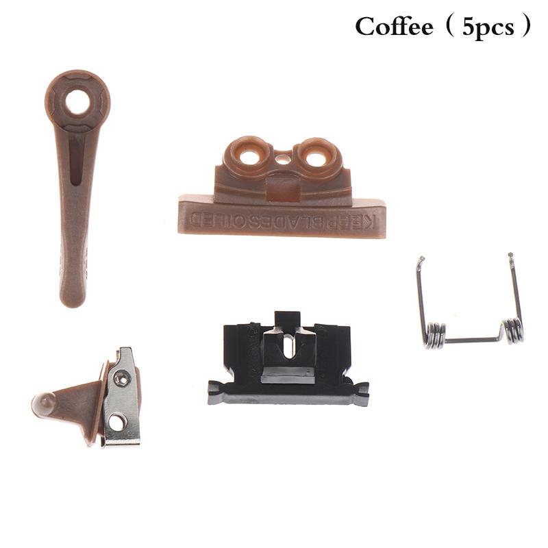 

5 шт., запасные части для электрической машинки для стрижки волос, поворотная головка, переключатель, регулировочный стержень 8591/8148 кофейный