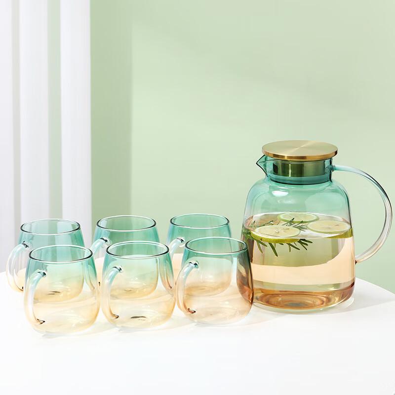 Shijiana Large Capacity Glass Pitcher & Cup Set