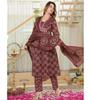 Indian Designer Cotton Kurta Pant Dupatta Set Women Bollywood Top Tunic Kurti Salwar Suit