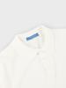 PANICALE Ivory Herringbone Cotton Short Sleeve Polo Knit