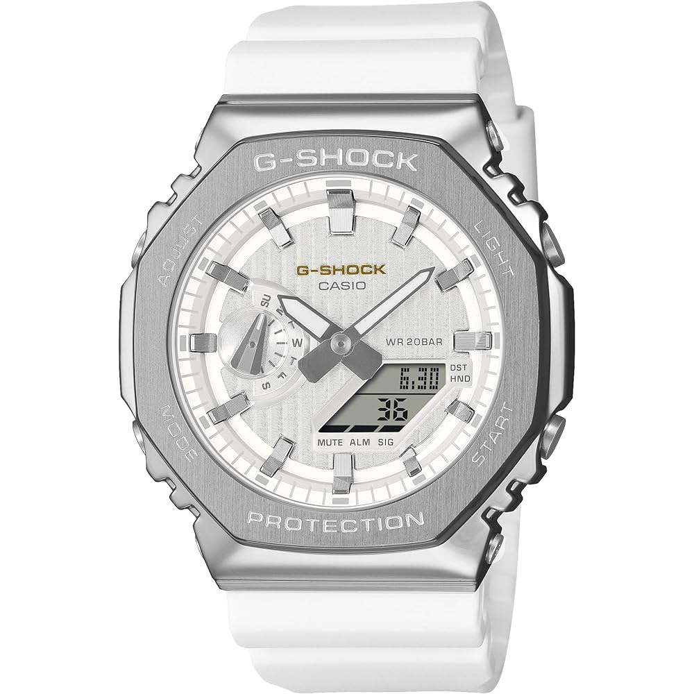 Casio G-Shock GM-2110SH-7AJF Men s White Watch Metal Covered Eco-Friendly Material