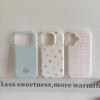 Korean Fresh Plaid Polka Dot Case for iPhone 15/16/17 Pro Max