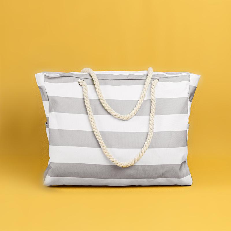 Beach Handbag Large Waterproof And Sandproof Foldable Women S Beach Bag Large Capacity Portable Portable Storage Bag 49.78*15.24*34.79cm темно-серого