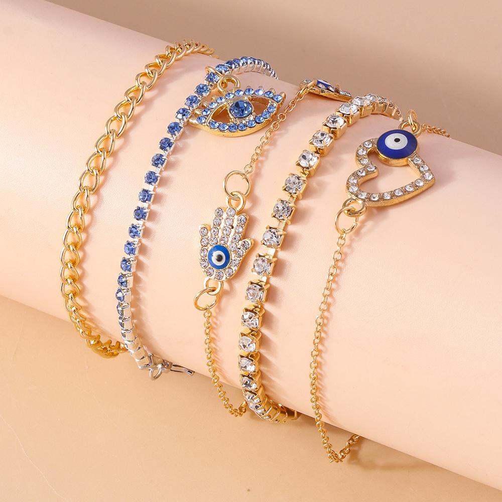 Delicate Evil Eyes Bracelet for Women Girls Y2k Crystal Chain Bracelets Birthday Party Jewelry Gifts