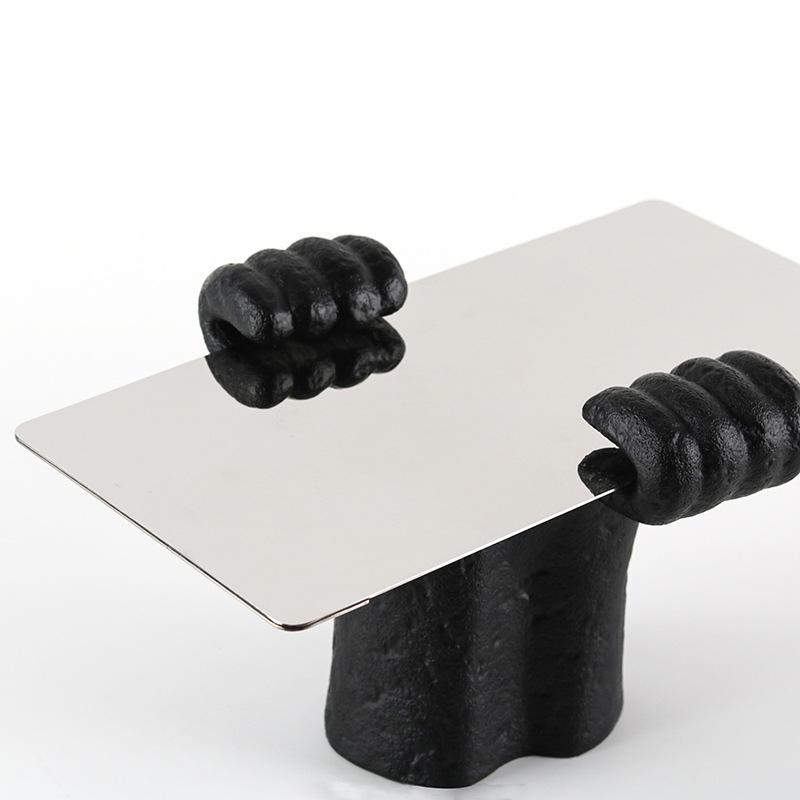 Modern Abstract Designer Hands Holding Tray, Living Room Coffee Table Model Room Soft Decoration Creative Storage Ornaments
