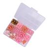 Loose Bead Kit Perforated Beads 12 Grid Accessories 0.8mm Clear Beading Wire Roll for Keychain Jewelry Bracelet Making
