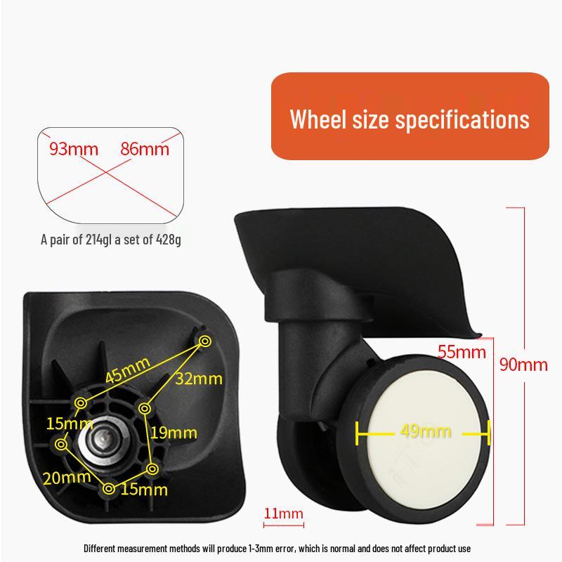 Universal Trolley Suitcase Replacement Wheels - Luggage Repair Accessories