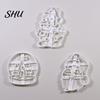 Christmas Cookie Mold Snowball Snowman Santa Claus Shaped Cutting Classic Design Festive DIY Biscuit for Holiday Party Baking Tool