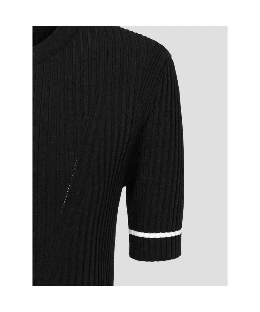BEANPOLE GOLF [B_Under] Women'S Ribbed Mix Short Sleeve Pullover - Black