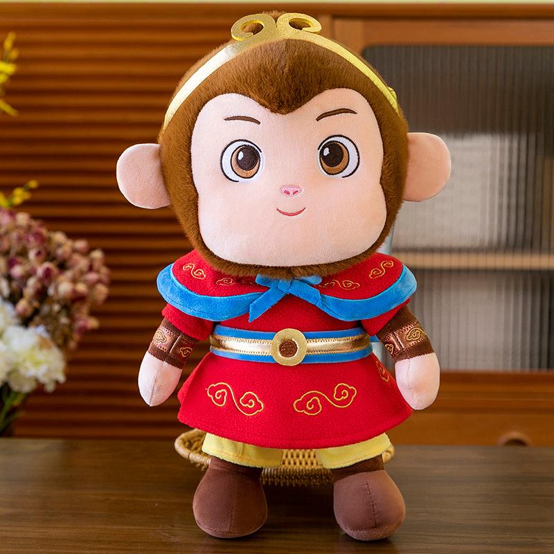 

Плюшевая игрушка Wukong Black Myth, мультяшная мягкая кукла, детский рождественский подарок на день рождения красный