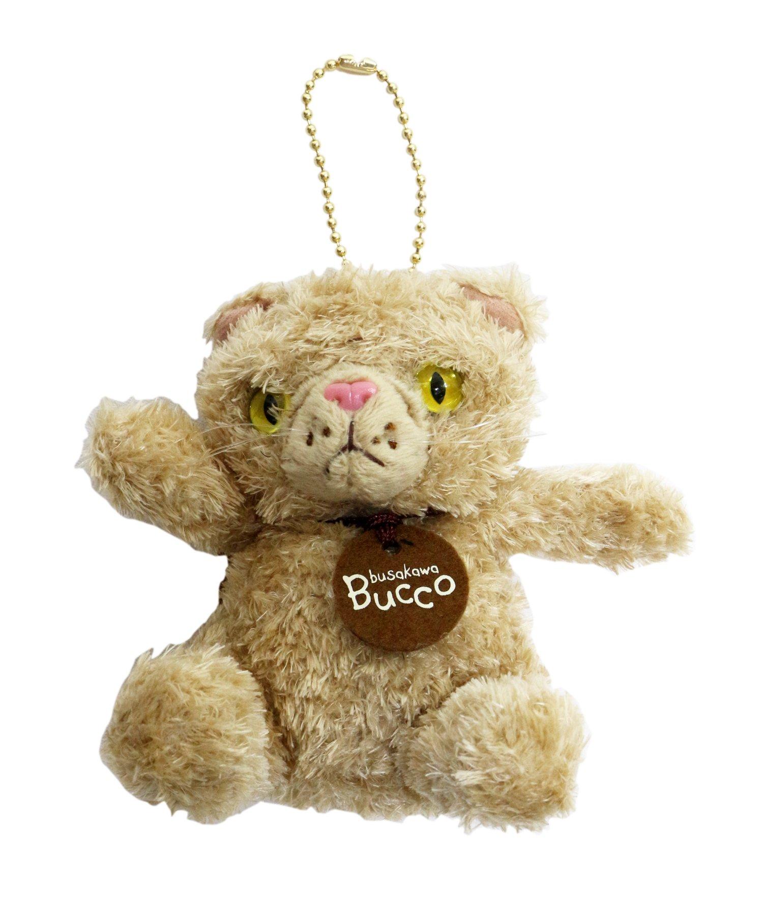 

Shinada Ugly-Cute Bunta Brown Cat (SS) 5.5 x 1.2 x 8.5cm Plush Toy, Animal Merchandise, SBKC-0120B