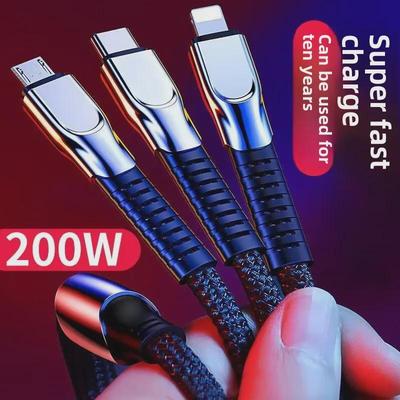 Shunwangshun High-End 3-in-1 240W Superschnellladekabel für Mobiltelefone