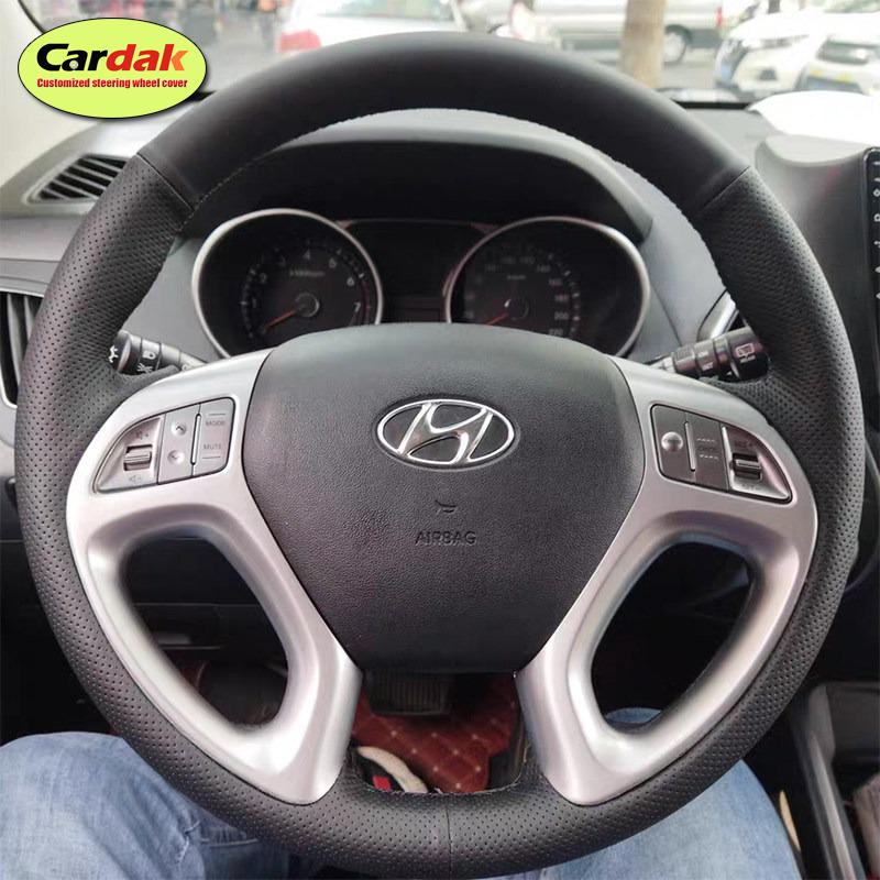 Full Black Artificial Leather Car Steering