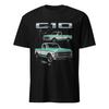 1969 Chevy C10 Pickup T-Shirt – Classic Green & White Vintage Truck Graphic Tee