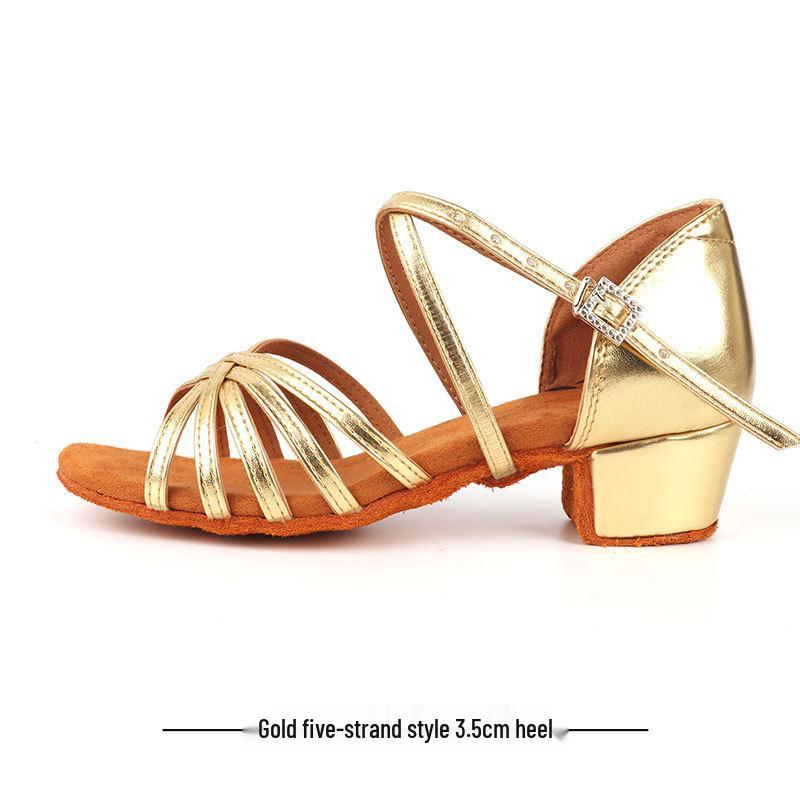 Professional Latin Dance Shoes for Girls and Adults - Mid To Flat Heel, Exam-Level Cha-Cha Shoes, White