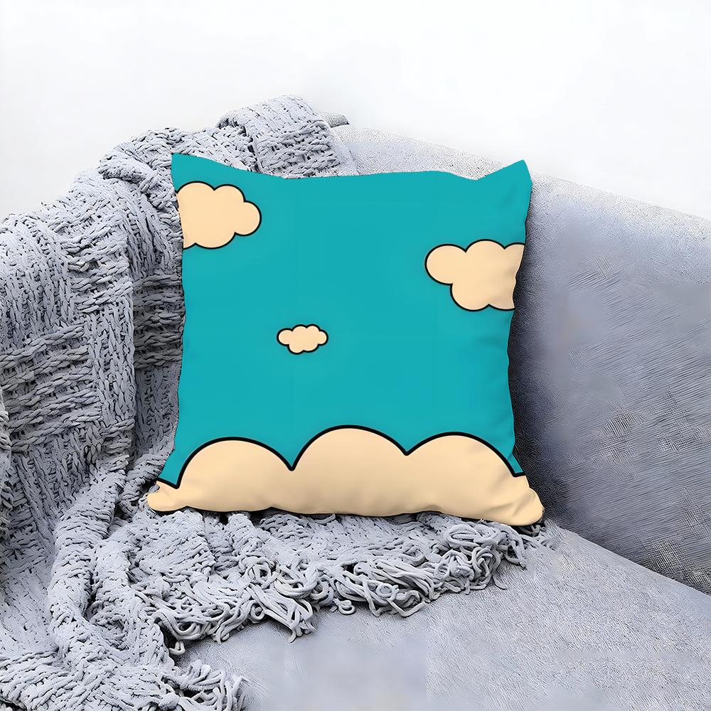 Soft White Cloud Texture Design Cushion Cover Premium Comfort Reversible Pillow Cove in One Design for Any Room  Car Interior