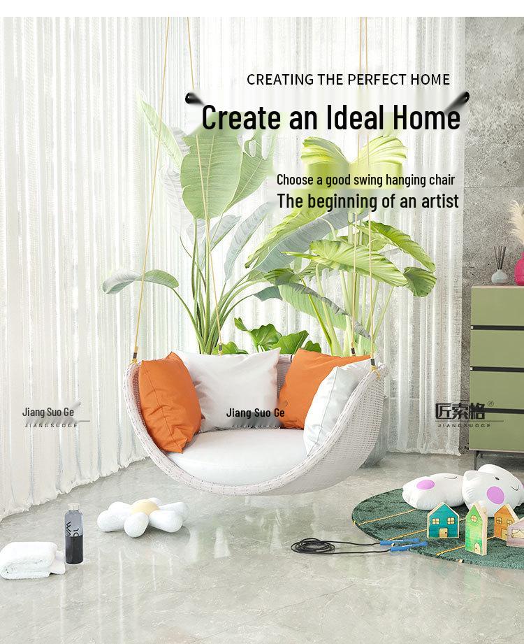 Indoor Hanging Chair: Balcony Bedroom Swing Chair for Adults and Teens