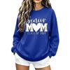 Women's Casual Neck Long Sleeve Pullover Sweatshirt, 2027 for Everyday Wear