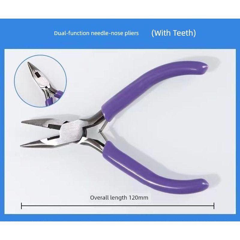 

Женские серьги-клипсы, не требующие прокола ушей, клипсы для ушей без боли и не выпадающие, коннекторы для клипс, материалы для DIY, аксессуары для изготовления украшений ручной работы A pair of jewelry dual-purpose pliers