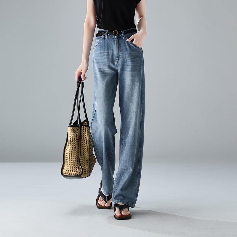 SOFSIL Women s Pure Cotton Wide-leg Jeans 29/XL