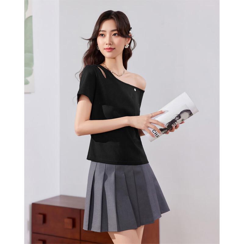 IEF Koreanischer Stil Ein-Schulter-Schlankmacher-Top