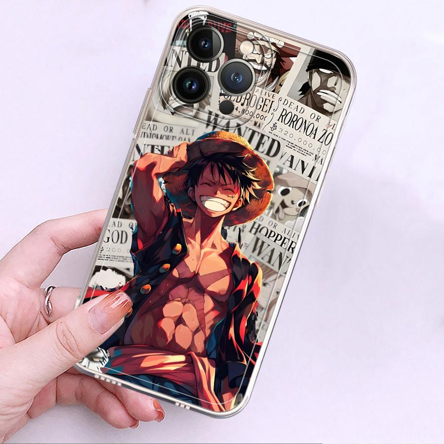 Soft Phone Cover Case for iPhone 17 Pro Max 12 Mini Air 16 13 Pro 14 Plus 15 XS Max 11 XR 7 8 One Piece Luffy