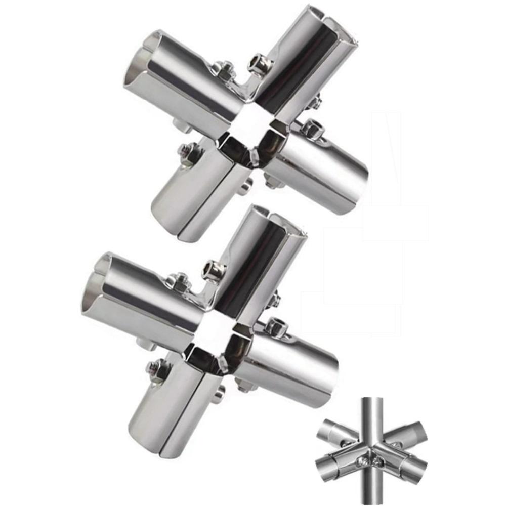6 Sets Of T Clamps,Stainless Steel, Silver, Pipe Clamps, 1" OD, 25MM
