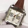 Haotya Morocco Series Men's Square Multifunctional Quartz Watch with Steel Case & Leather Strap