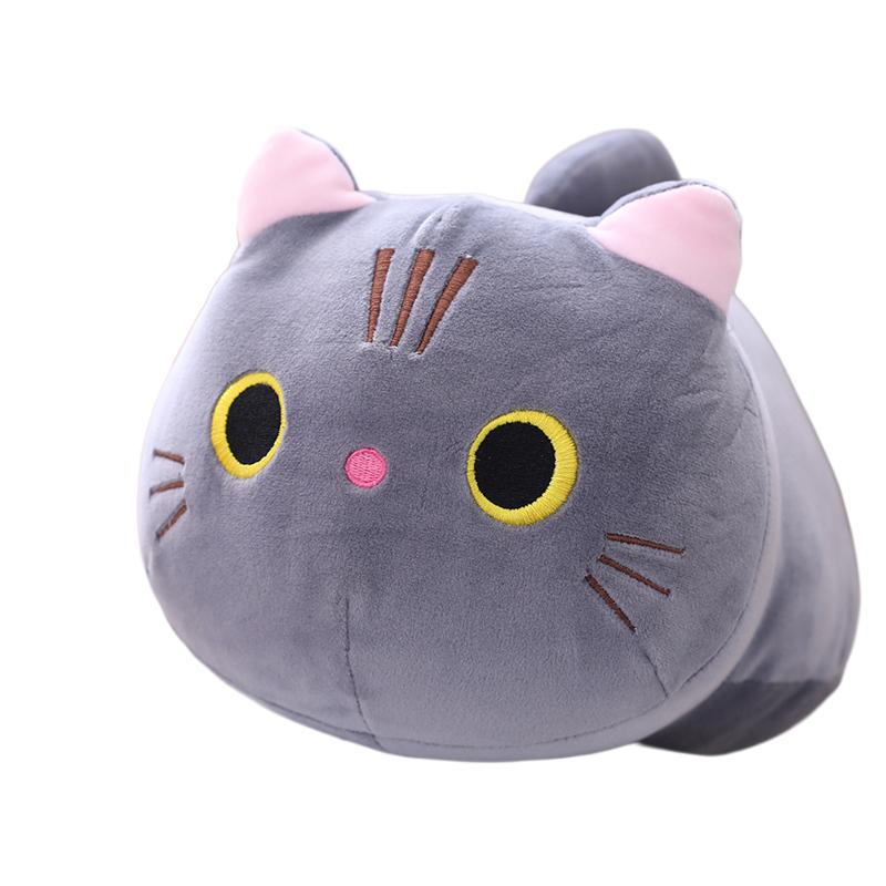 25~100Cm Long Plush Four Colors Cat Plush Pillow Lying Cartoon Animal Kitten Orange Black Grey White Bolster Sleeping Companion