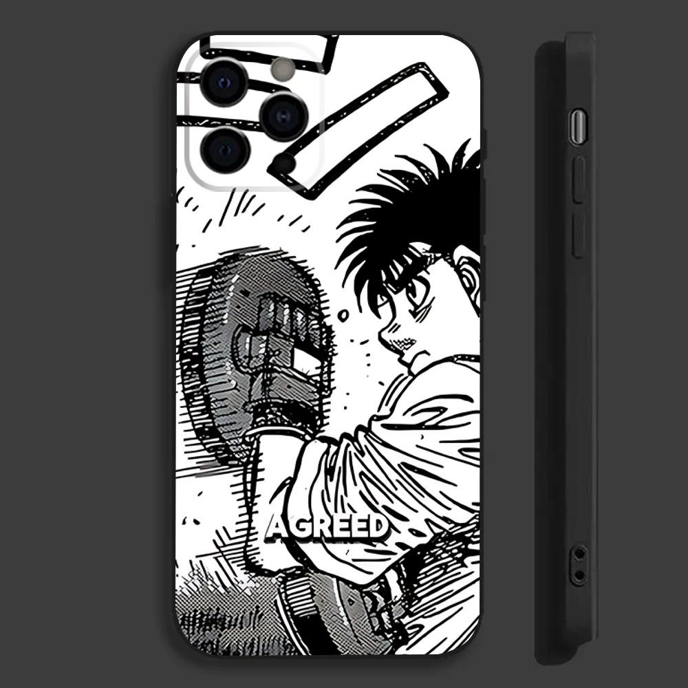 H-Hajime no I-Ippo Phone Case For iPhone 16,15,14,13,12,11,Pro,Max,Plus,Mini,X,XS,XR,8,7,S,Plus,SE Free shipping Soft Black