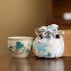 Guofeng Huang Ru Splendid Mountains and Rivers Large Capacity Master Cup Retro Opening Cylinder Cup Business Annual Meeting Gift Bag Tea Ware