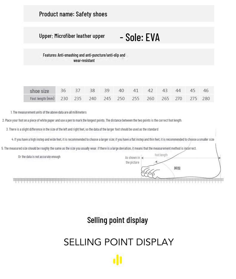 Men's Steel Toe Safety Shoes: Lightweight, Breathable, Anti-Smash, Anti-Puncture, Fashionable, and Durable Work Footwear.