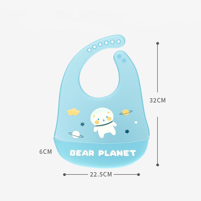Soft Silicone Baby Bibs Cute Cartoon Animal Kids Bib Girl Boy Adjustable Burp Cloths Baby Waterproof Feeding Stuff