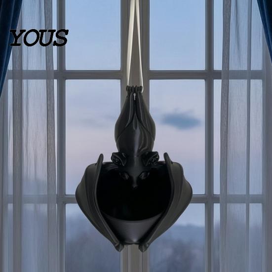 Gothic Bat Flower Pot Hanging Planter, Plant Pot, 3D Printed Lightweight Durable Halloween Planter for Trailing Vines, Indoor Outdoor Decoration